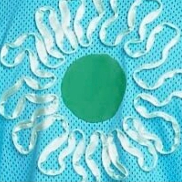 1 Nike Uphoria Button-Up Mesh Short Sleeve Top Baltic Blue DV9676-416 - Picture 4 of 9